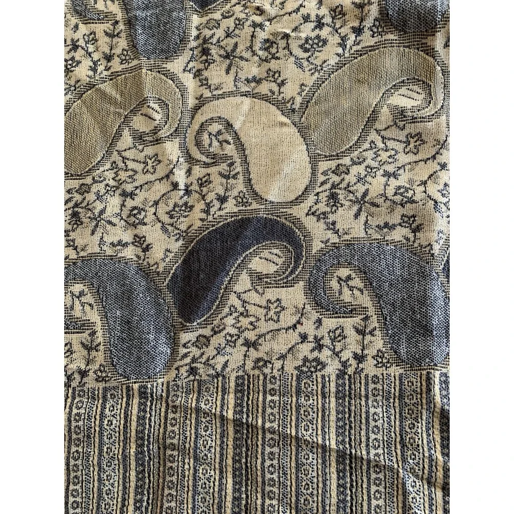Paisley Pashmina Scarf Women Multicolor Woven Fringe Shawl Colorful Cozy 68